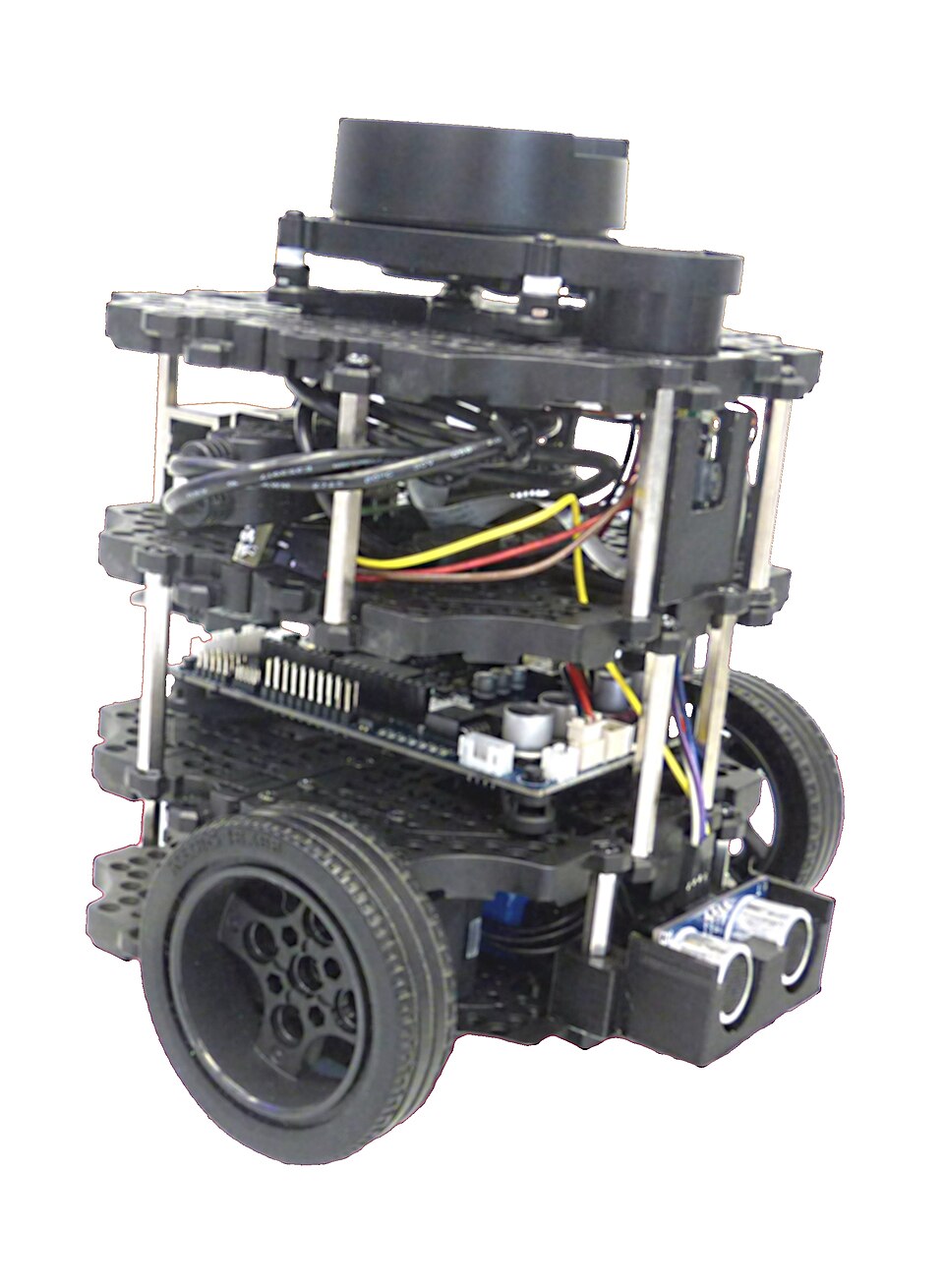 TurtleBot3 mobile robot with wheels and a lidar sensor